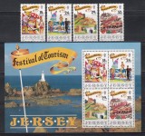 Jersey 1990 - Festivalul Turismului, Serie + Colita, MNH