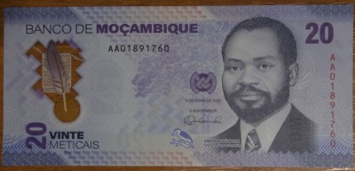 20 meticais 2024, Mozambic, polimer, UNC foto