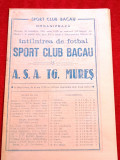 Program meci fotbal SC BACAU - ASA TARGU-MURES (20.11.1985)