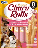 Churu Inaba Rolls Recompense pentru Caini cu Pui si Somon, 12 g x 8 buc