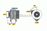 Generator / Alternator FORD S-MAX (WA6) (2006 - 2016) BOSCH 0 986 048 380