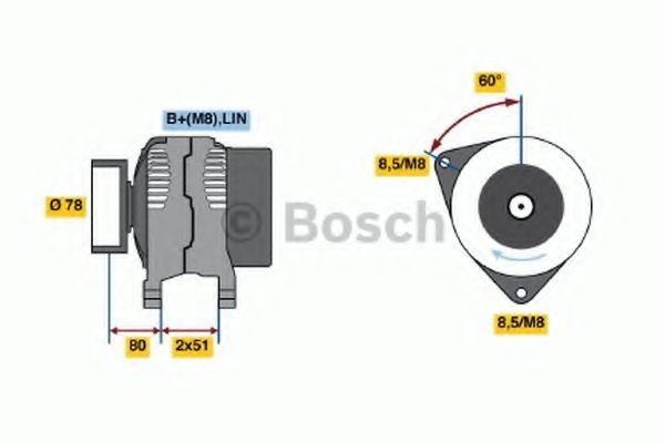 Generator / Alternator FORD S-MAX (WA6) (2006 - 2016) BOSCH 0 986 048 380