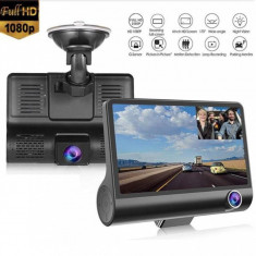 Camera auto tripla: fata, spate, interior, design tip monitor, 4 inch, Full HD