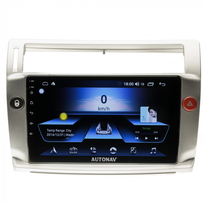 Navigatie Citroen C4 2004-2010 AUTONAV PLUS Android GPS Dedicata, Model Classic, Memorie 16GB Stocare, 1GB DDR3 RAM, Display 9&quot; Full-Touch, WiFi, 2 x