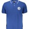 Tricou polo barbati, cu imprimeu cu logo, Regular fit, Albastru (Marime: XL)