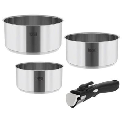 Set 3 oale Teesa Cook Expert, maner detasabil, inox, 18/8, fund multistrat foto