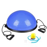 Minge fitness pentru echilibru, cu extensoare si pompa inclusa, 200kg, 57x25cm, albastru Household NewTrend, Oem