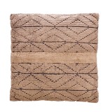 Cumpara ieftin Perna decorativa bumbac maro negru Peres 60 x 60 cm