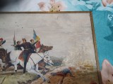 Tablou vintage Razboiul de independenta, Scene lupta, Ulei, Realism