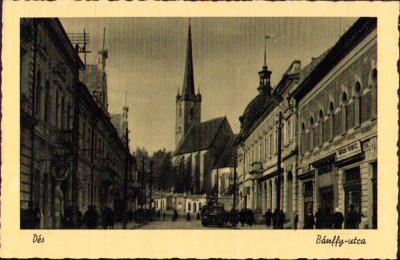 CP497N Dej Strada B&amp;aacute;nnfy D&amp;eacute;s B&amp;aacute;nnfy utca carte poștală foto