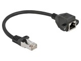 Prelungitor Ethernet Cat 6a S/FTP 0,25m - RJ45 soclu și mufă