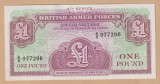 (1) BANCNOTA ANGLIA - BRITISH ARMED FORCES - 1 POUND, SERIA A 4-A, STARE FOARTE BUNA, AUNC