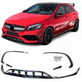 Spoiler pentru bara de protectie frontala, kit aerodinamic, flapsuri, splitter potrivit pentru Mercedes A W176 15-18 Performance AutoTuning