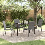 VidaXL Set de masă pentru grădină 5 pcs Gri Set pentru 4 persoane