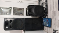 Vand 3 boxe diferite pasive si un amplificator cu mixer