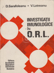 Investigatii imunologice in ORL (Ed. Academiei RSR) foto
