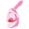Masca snorkeling cu tub pentru copii model rechin, roz, Strend Pro