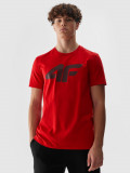 Tricou regular cu imprimeu pentru bărbați - roșu, 4F Sportswear