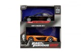 JADA FAST FURIOUS LEGACY SERIES SET 2 MASINUTE METALICE HONDA CIVIC SI MAZDA RX-7 SCARA 1:32, Simba