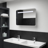VidaXL Dulap de baie cu oglindă și LED, 70 x 9,5 x 55 cm