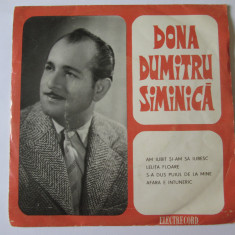 Vinil single 7'' Dona Dumitru Siminică 1971:Leliță Floare/Afară e întuneric...