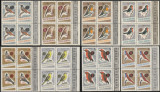 1966 Romania - Pasari cantatoare, blocuri de 4 timbre, margini coala, LP 630 MNH, Fauna, Nestampilat