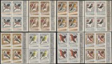 1966 Romania - Pasari cantatoare, blocuri de 4 timbre, margini coala, LP 630 MNH, Fauna, Nestampilat
