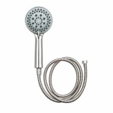 Set para de dus cu furtun zincat 1,5 m, 5 functii, crom lucios