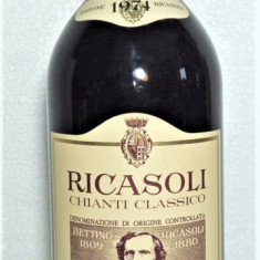 n.36- VIN ROSU - CHIANTI CLASSICO RICASOLI, DOC,- recoltare 1974 cl 75 gr 12