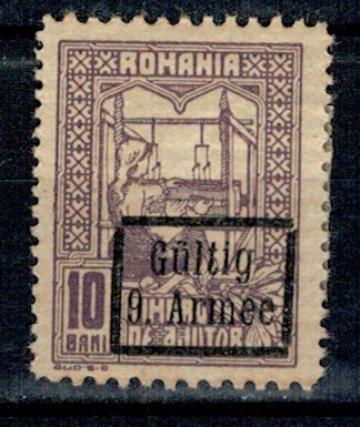 1918 - Ocupatia germana in Romania, Armata 9., Timbru de ajutor, neuzat foto