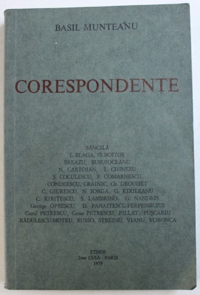 Basil Munteanu - Corespondențe