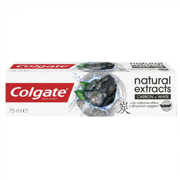 Pasta de Dinti Colgate Natural Extracts Charcoal, 75 ml, Colgate Natural Extracts Charcoal, Pasta de Dinti Colgate Natural Extracts Charcoal, Colgate