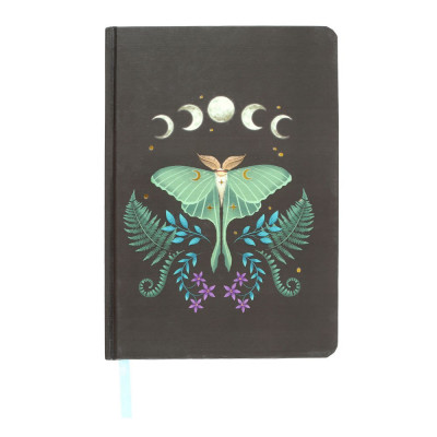 Agenda / Jurnal cu coperti cartonate Dark Forest - Luna Moth foto