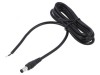 Cablu DC 5,5/2,1 mufă drept 1,5m 2x0,5mm2 negru -20&divide;80&deg;C