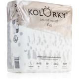 Kolorky Deluxe Velvet Dots scutece ECO de unică folosință marimea L 8-13 kg 19 buc