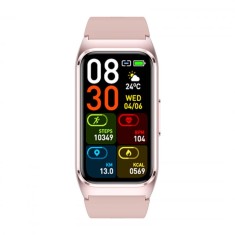 Smartwatch iSEN TK75 Roz, 1.47 HD, Ritm Cardiac, Oxigen in Sange, Tensiune, Glicemie, Acid Uric, Lipide, Urmarire Somn, Moduri Sport, Apel Bluetooth,