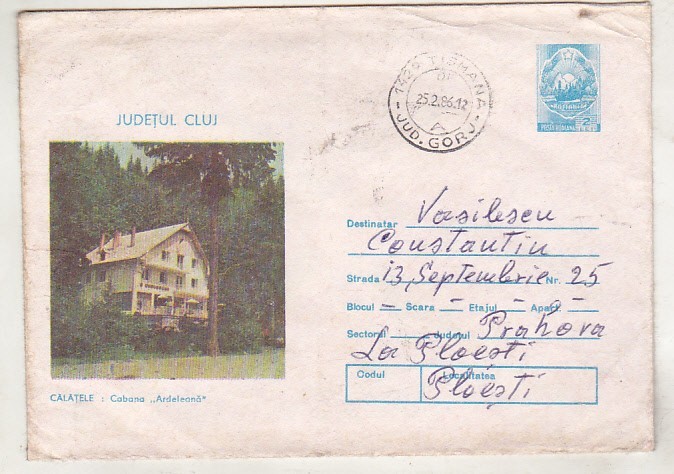 bnk ip Jud Cluj - Calatele - Cabana Ardeleanca - circulat - cod 0103/85