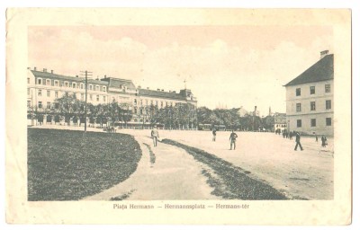 SV * Sibiu * PIATA HERMANN * Hermannstadt * 1923 * animatie specifica epocii foto