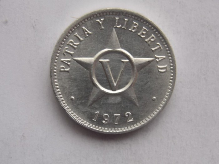 V CENTAVOS 1972 CUBA-AUNC