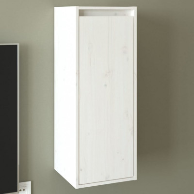 vidaXL Dulap de perete, alb, 30x30x80 cm, lemn masiv de pin foto