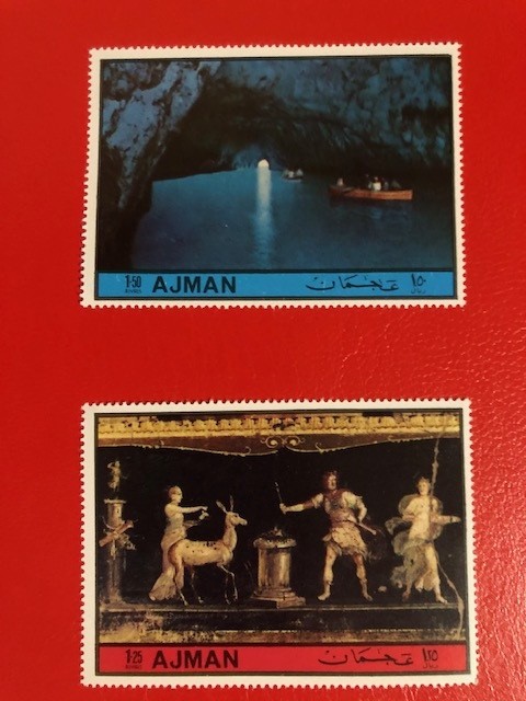 AJMAN, ARTĂ - 2 VALORI MNH