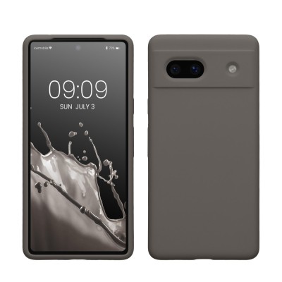 Husa Kwmobile pentru Google Pixel 7a, Gri, Silicon, KWM000019YE021C foto