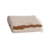 Patura decorativa, 340x180 cm, Bej, Bumbac/Poliester, ATU-086037, Oem