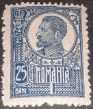 Cumpara ieftin Romania 1920 Ferdinand 25 bani albastru nestampilatat, Nestampilat