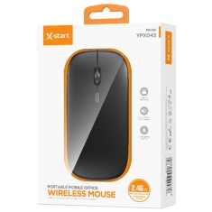 Mouse Wireless X-START YPX043, Conexiune 2.4G, USB, 1000 DPI, Lumina RGB, Ergonomic - Negru