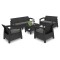 Set de mobilier de grădină Corfu max set, culoare grafit, cu perne gri deschis