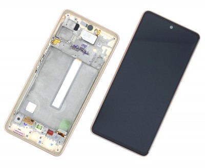Display Samsung Galaxy A53 5G A536 cu Rama Display Service Pack Portocaliu Auriu foto