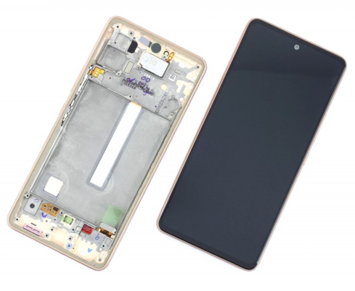 Display Samsung Galaxy A53 5G A536 cu Rama Display Service Pack Portocaliu Auriu