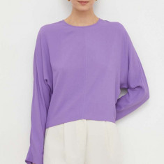 Sisley bluza femei, culoarea violet, neted