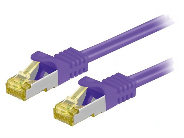 Patch cord S/FTP Cat6a LSZH Violet 0.25m